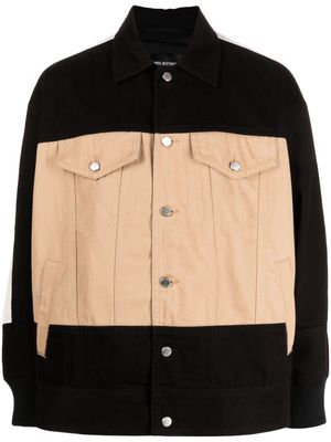CROQUIS colour-block denim jacket - Black