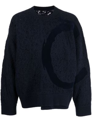 CROQUIS distressed knit jumper - Blue