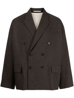 CROQUIS double-breasted wool blazer - Brown