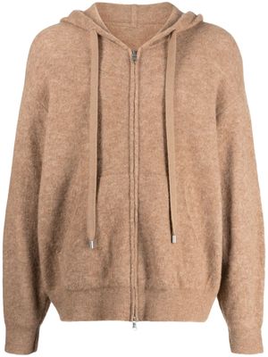 CROQUIS hooded knit cardigan - Brown