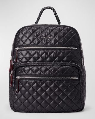 Crosby Quilted Nylon Backpack Bag
