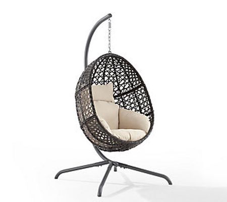 Crosley Calliope Indoor/Outdoor Wicker Hanging Egg Chair