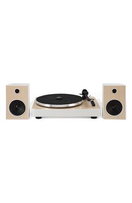Crosley Radio T160 Record Player with Speakers in White Tones