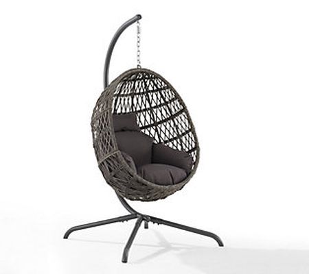 Crosley Tess Indoor/Outdoor Wicker Hanging Egg Chair
