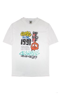 Cross Colours Graffiti Graphic T-Shirt in White