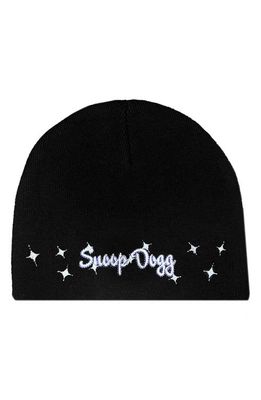 Cross Colours x Snoop Dogg Embroidered Beanie in Black