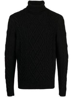 Cruciani cable-knit wool jumper - Black