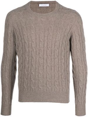Cruciani cable-knit wool jumper - Neutrals