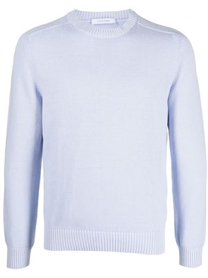 Cruciani fine-knit cotton jumper - Blue
