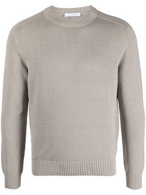 Cruciani fine-knit cotton jumper - Neutrals