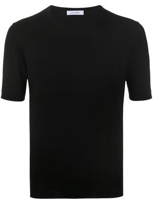 Cruciani fine knit round neck T-shirt - Black