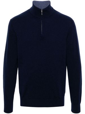 Cruciani half-zip cashmere jumper - Blue