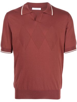 Cruciani knitted cotton polo shirt - Brown