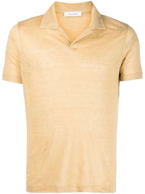 Cruciani lined short-sleeved polo shirt - Yellow