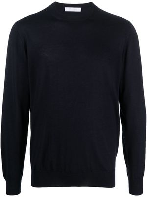 Cruciani long-sleeve fine-knit jumper - Blue