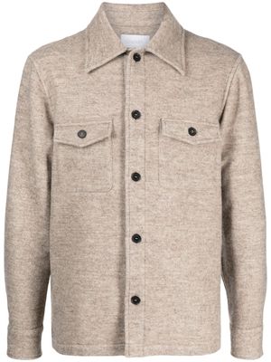 Cruciani long-sleeve wool shirt - Brown