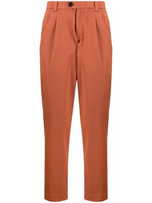Cruciani pleated tapered trousers - Brown