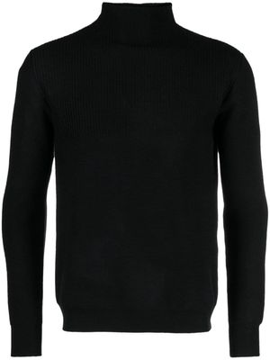 Cruciani ribbed-knit wool jumper - Black