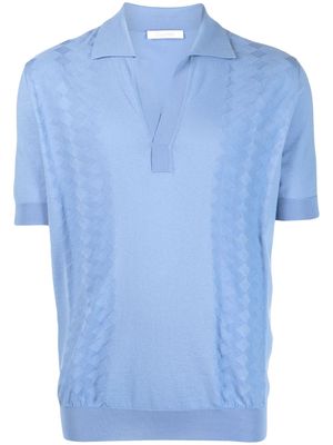 Cruciani short-sleeve cotton polo shirt - Blue