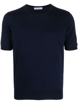 Cruciani short-sleeved knitted T-shirt - Blue