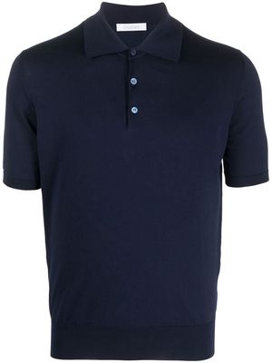 Cruciani spread-collar polo shirt - Blue