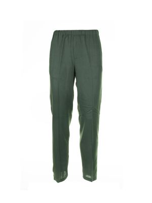 Cruna Green Linen Blend Trousers