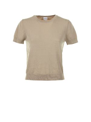 Cruna T-shirt In Beige Cotton Thread