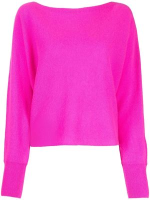 CRUSH CASHMERE boat neck cashmere jumper - Pink