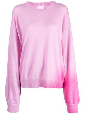 CRUSH CASHMERE crew-neck cashmere jumper - Pink