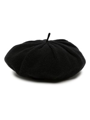 CRUSH CASHMERE Lizzy cashmere beret - Black
