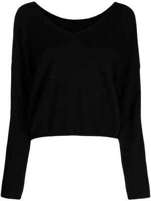 CRUSH CASHMERE Nala Sexy Back cashmere jumper - Black