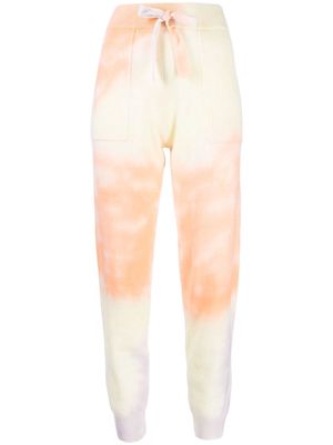 CRUSH CASHMERE tie-die cashmere trousers - Yellow
