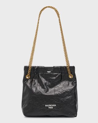 Crush XS Crinkled Leather Tote Bag