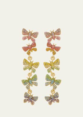 Crystal Butterfly Chandelier Earrings