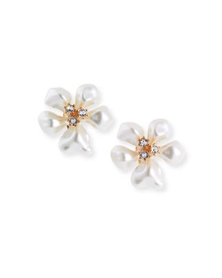 Crystal Center Flower Earrings