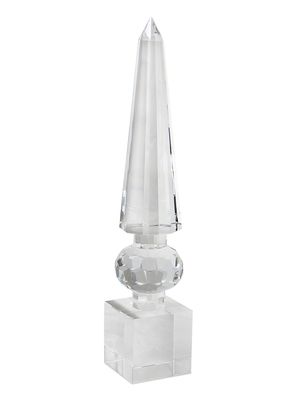 Crystal Glass Finial - Clear - Clear