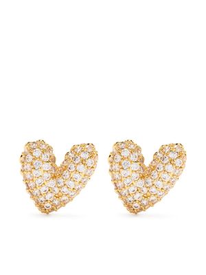 Crystal Haze Gummy Heart crystal-embellished earrings - Gold