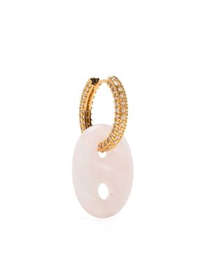 Crystal Haze Infinity rose quartz earrings - Gold