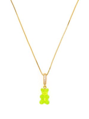 Crystal Haze Nostalgia Bear crystal-embellished necklace - Green