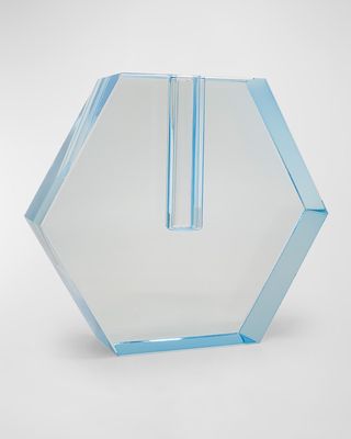 Crystal Hexagon Vase - Large
