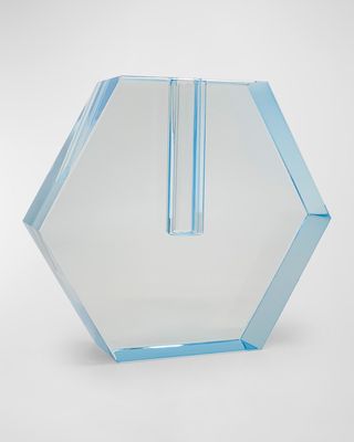 Crystal Hexagon Vase - Small