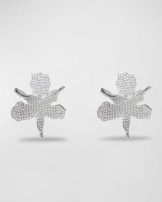 Crystal Lily Statement Earrings