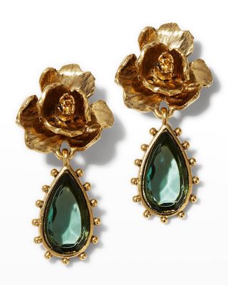 Crystal Petal Rose Earrings