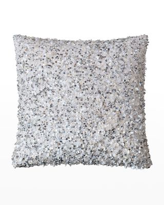 Crystal Platinum Sequined Pillow - 20"