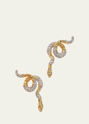Crystal Serpent Crawler Earrings