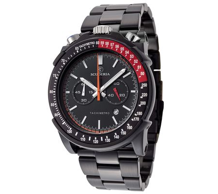 CT Scuderia Men's Racer Black Chronograph Watch