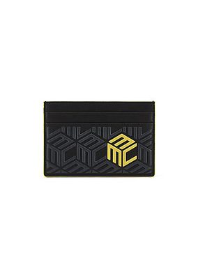 Cubic Logo Mini Leather Card Case