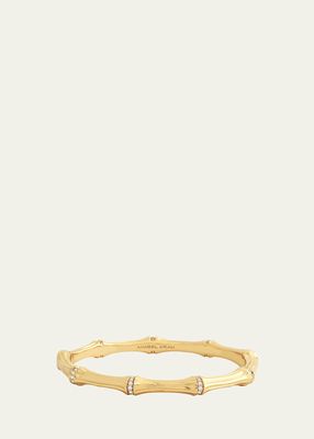 Cubic Zirconia Bamboo Bangle Bracelet