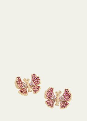 Cubic Zirconia Butterfly Stud Earrings