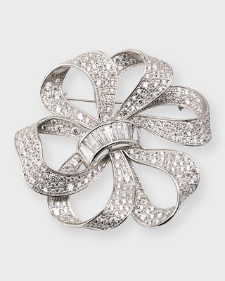 Cubic Zirconia Pave Bow Pin